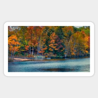 Autumn Colors at Kearney Lake Sticker